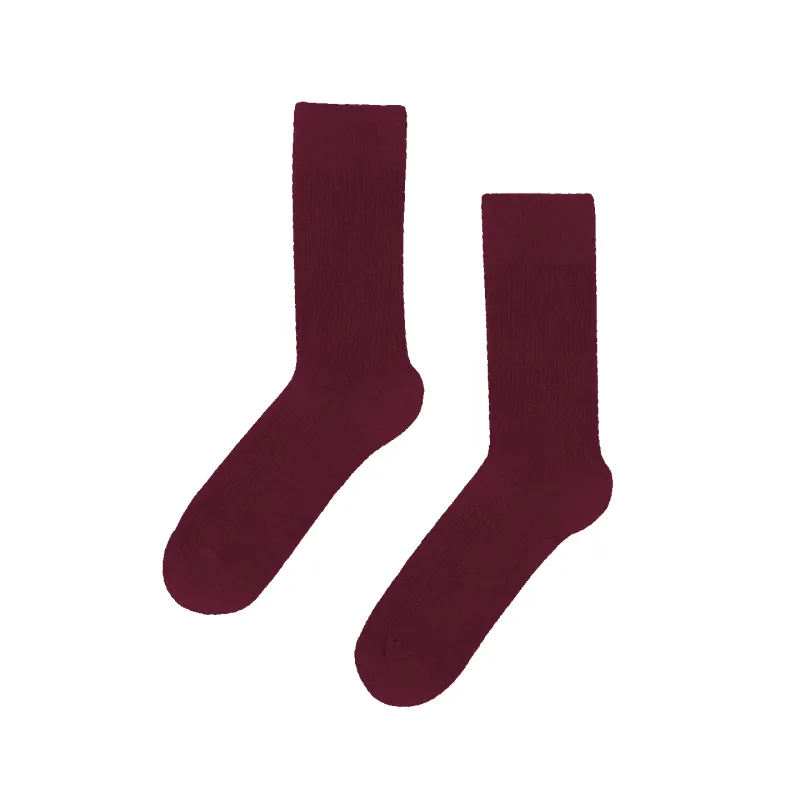 Organic Active Sock - Oxblood Red made by Stomping Ground