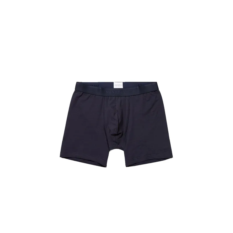 Stretch Cotton Boxer Brief - Navy sold by Stomping Ground