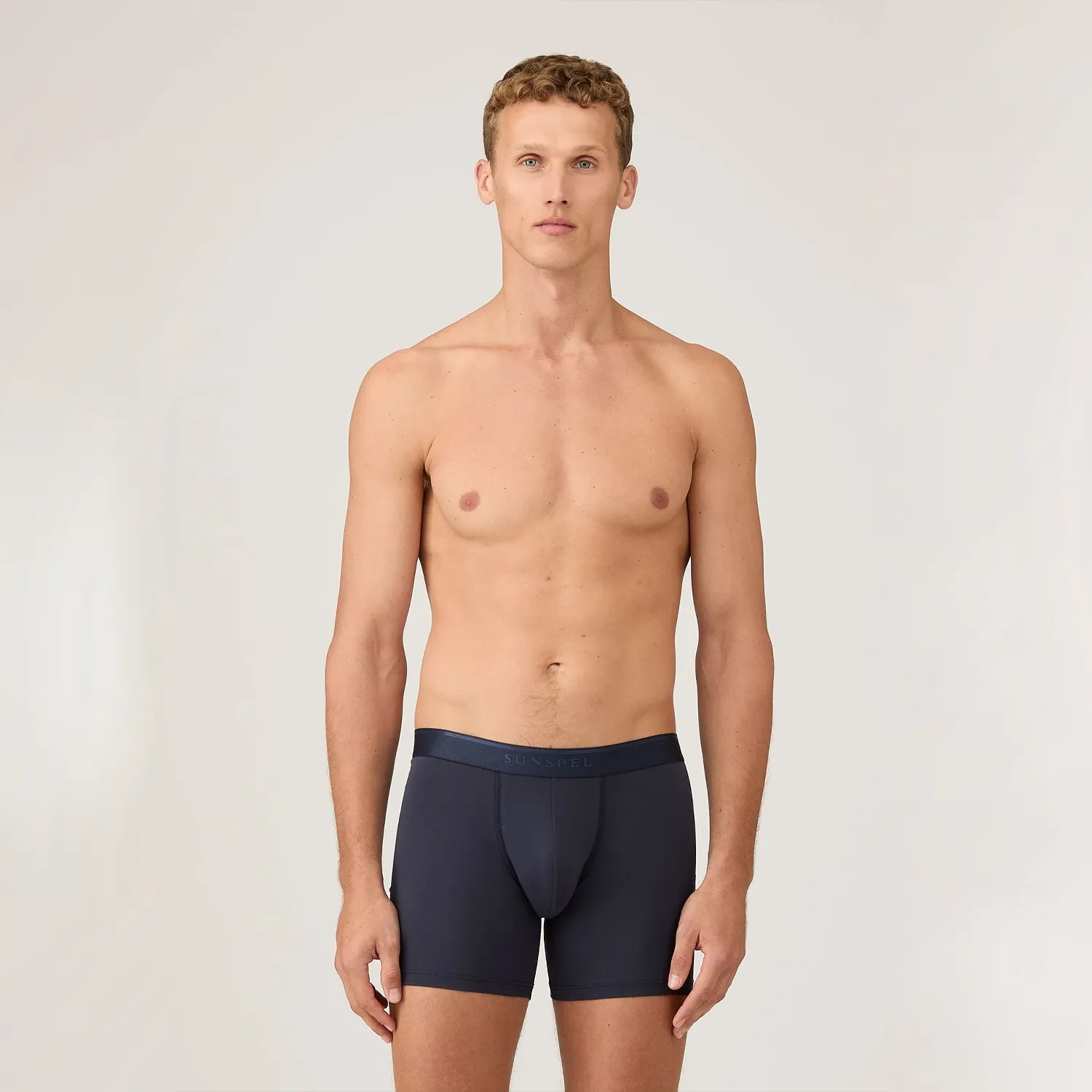 Stretch Cotton Boxer Brief - Navy sold by Stomping Ground product image thumbnail 3