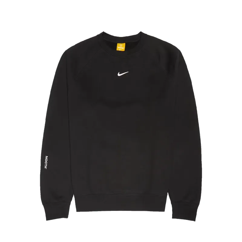 Nike NOCTA CS Cardinal Fleece Crewneck - Black / White made by Nike