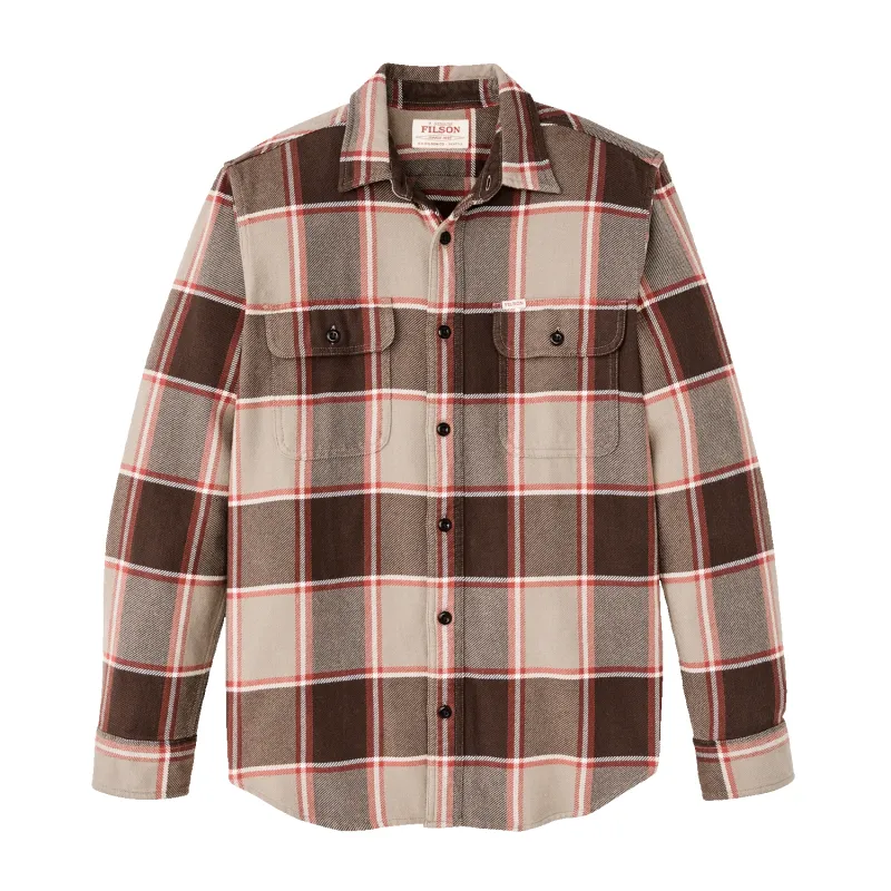 Vintage Flannel Work Shirt - Tan Multi made by Filson