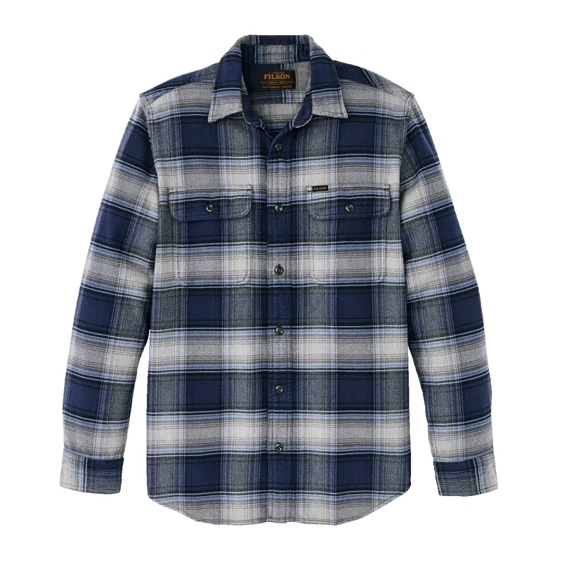 Vintage Flannel Work Shirt - Light Blue Navy sold by Stomping Ground
