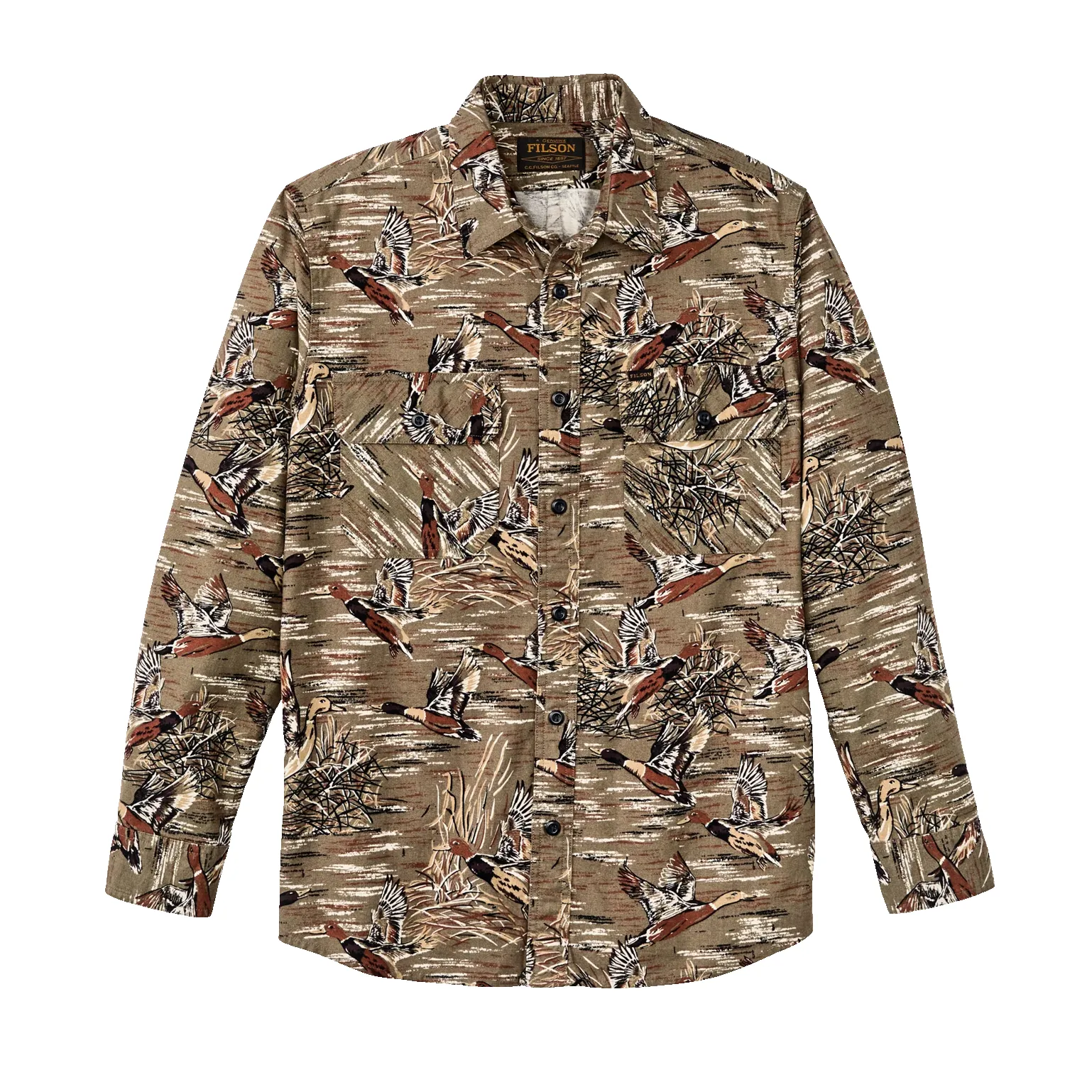 Field Flannel Shirt - Brown / Marsh Print sold by Stomping Ground