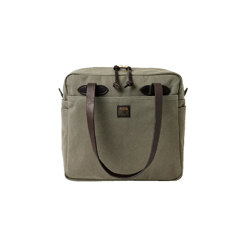 Rugged Twill Tote Bag w/ Zipper - Otter Green sold by Stomping Ground