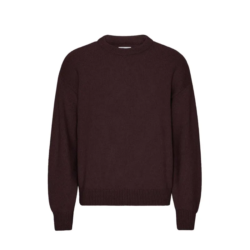 Oversized Merino Crewneck - Oxblood Red made by Colorful Standard