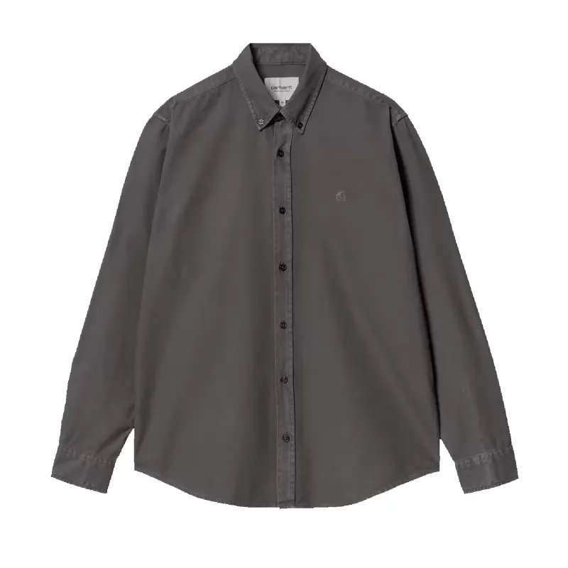 L/S Bolton Shirt - Graphite sold by Stomping Ground