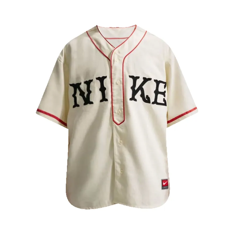 Nike Short-Sleeve Vintage Sport Top - Coconut Milk / University Red / Black made by Nike