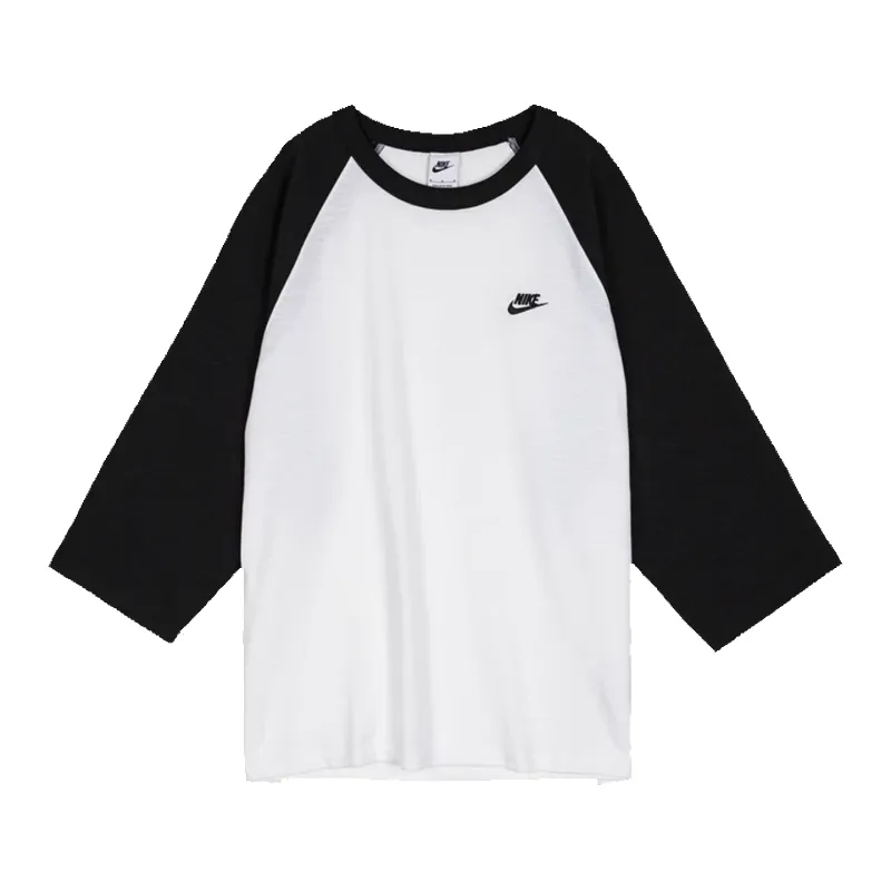 Nike 3/4-Sleeve Raglan Top - Black/ White / Black made by Nike