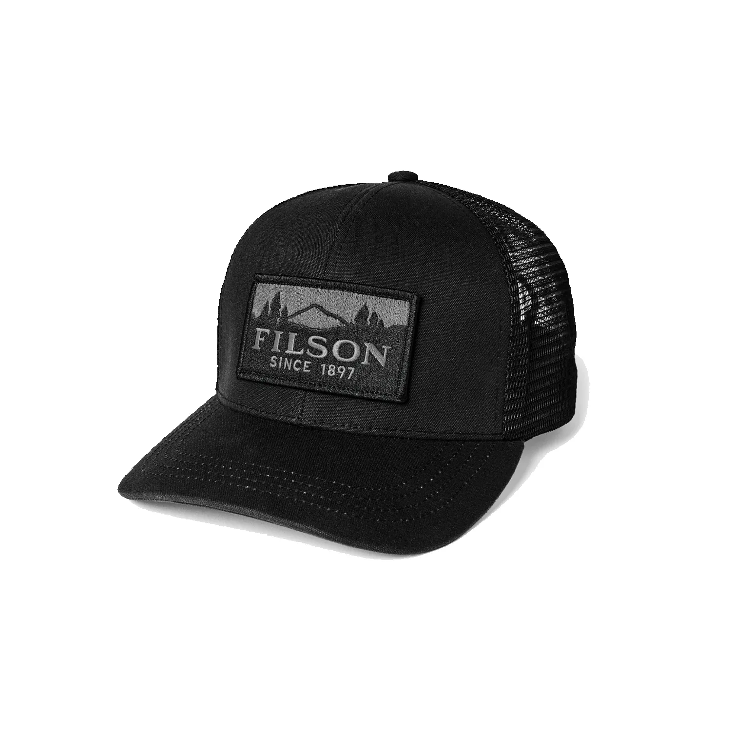 Scenic Waxed Logger Mesh Cap - Black sold by Stomping Ground