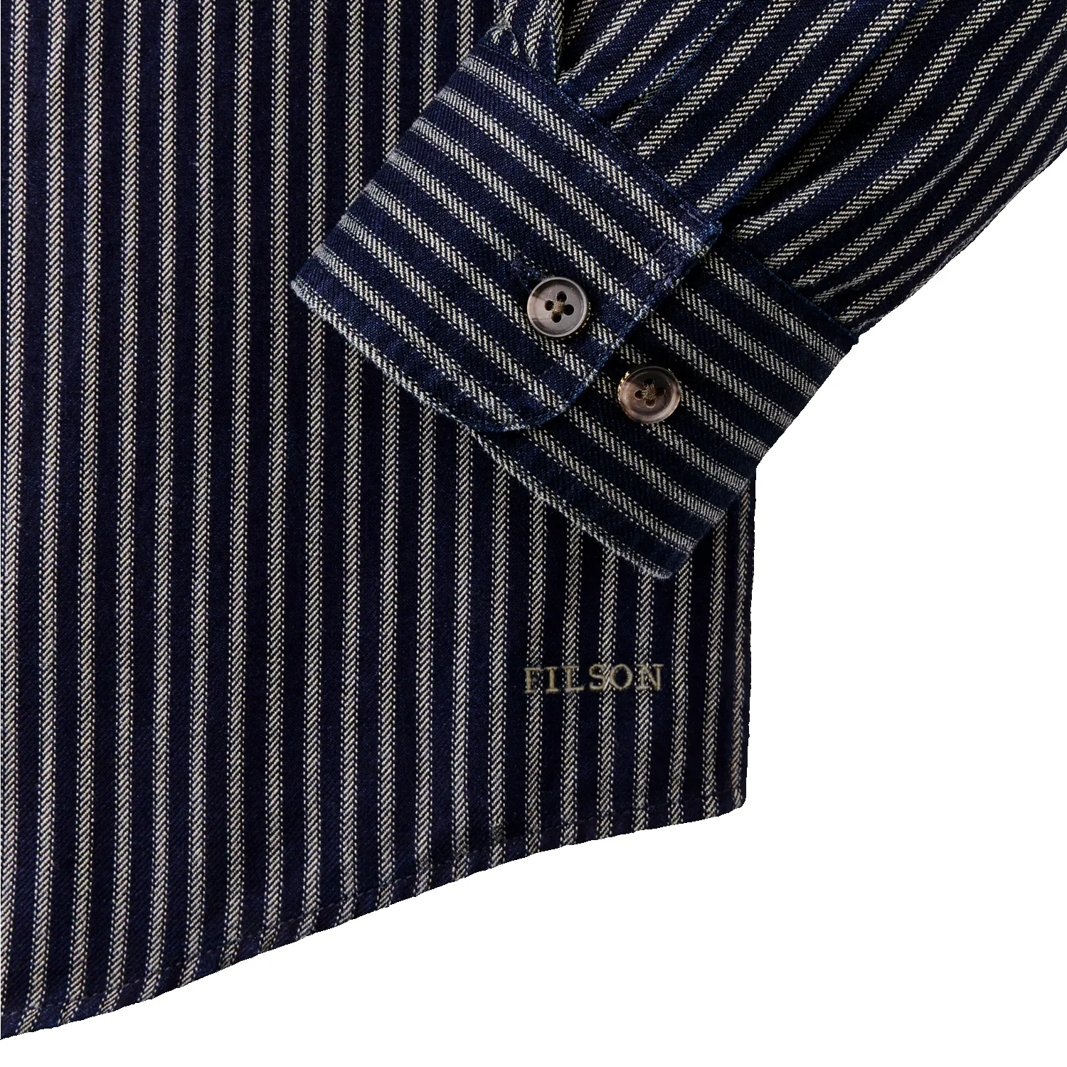 Light Weight Alaskan Guide Shirt - Indigo Tickling Stripe sold by Stomping Ground product image thumbnail 2