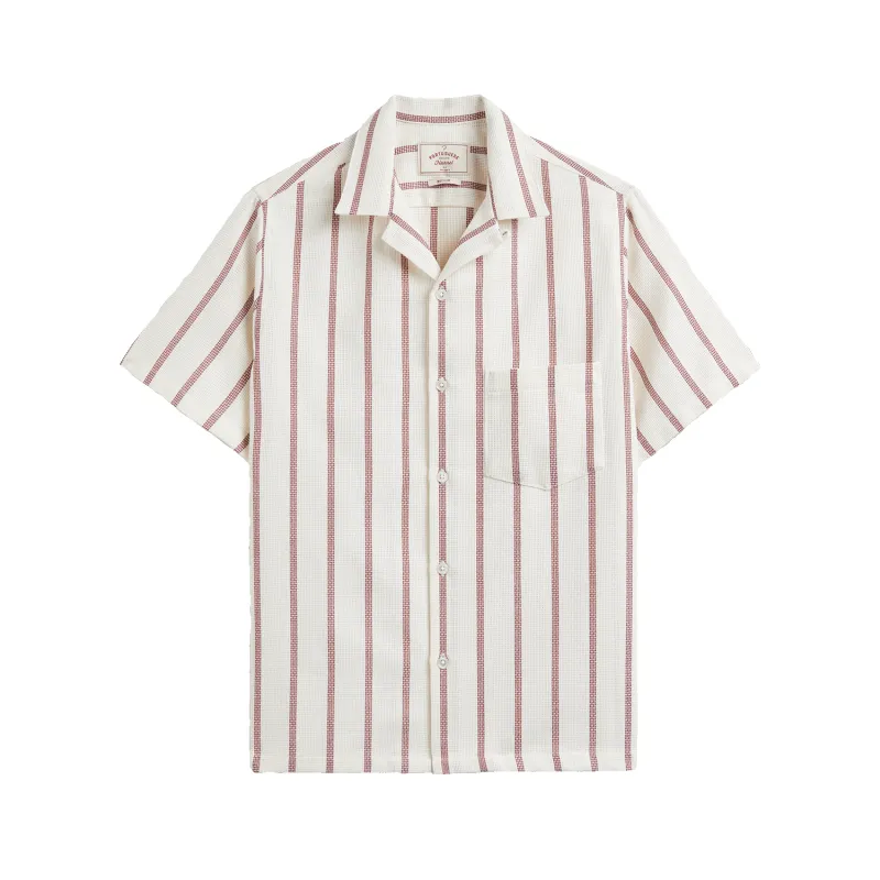 Piquet Stripe - Bordeaux made by Portuguese Flannel