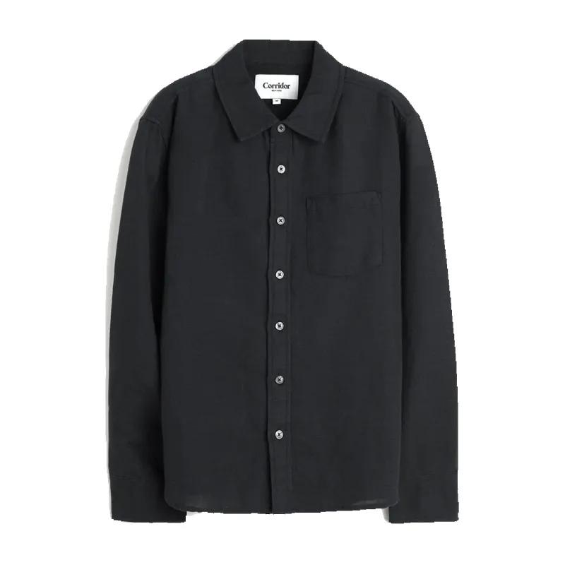 Linen Cotton LS - Black sold by Stomping Ground