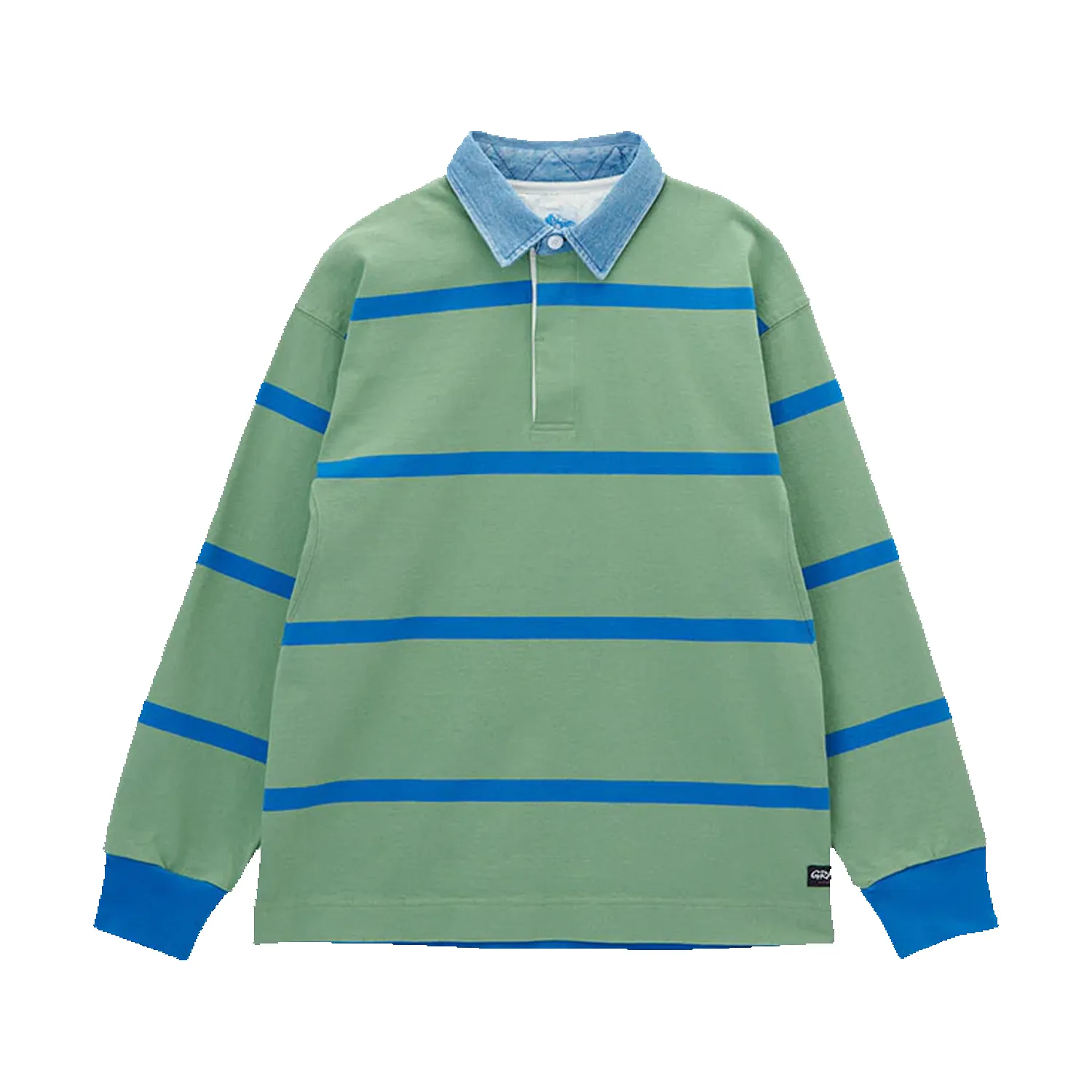 Langdon Rugby Shirt - Olive Blue sold by Stomping Ground