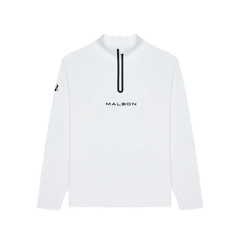 Performance Raglan Quarter Zip - White made by Malbon