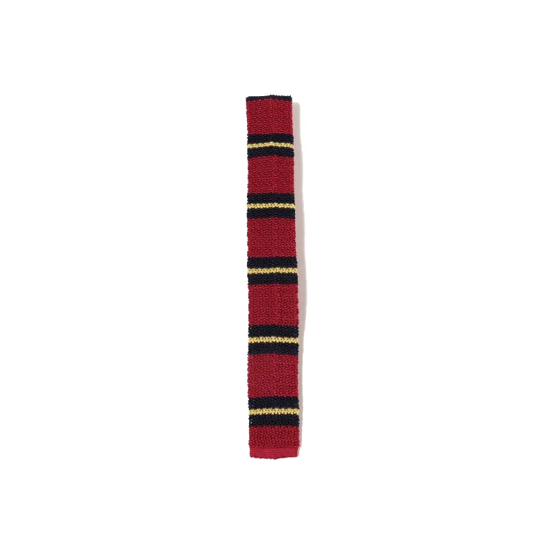 Silk Knit Tie Stripe - Red 35 made by BEAMS PLUS