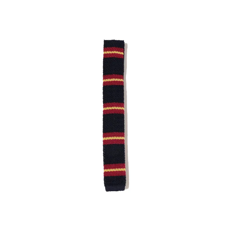 Silk Knit Tie Stripe -  Navy 79 made by BEAMS PLUS