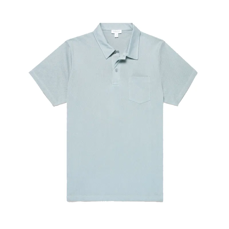 S/S Riviera Polo Shirt - Stone Blue made by Stomping Ground