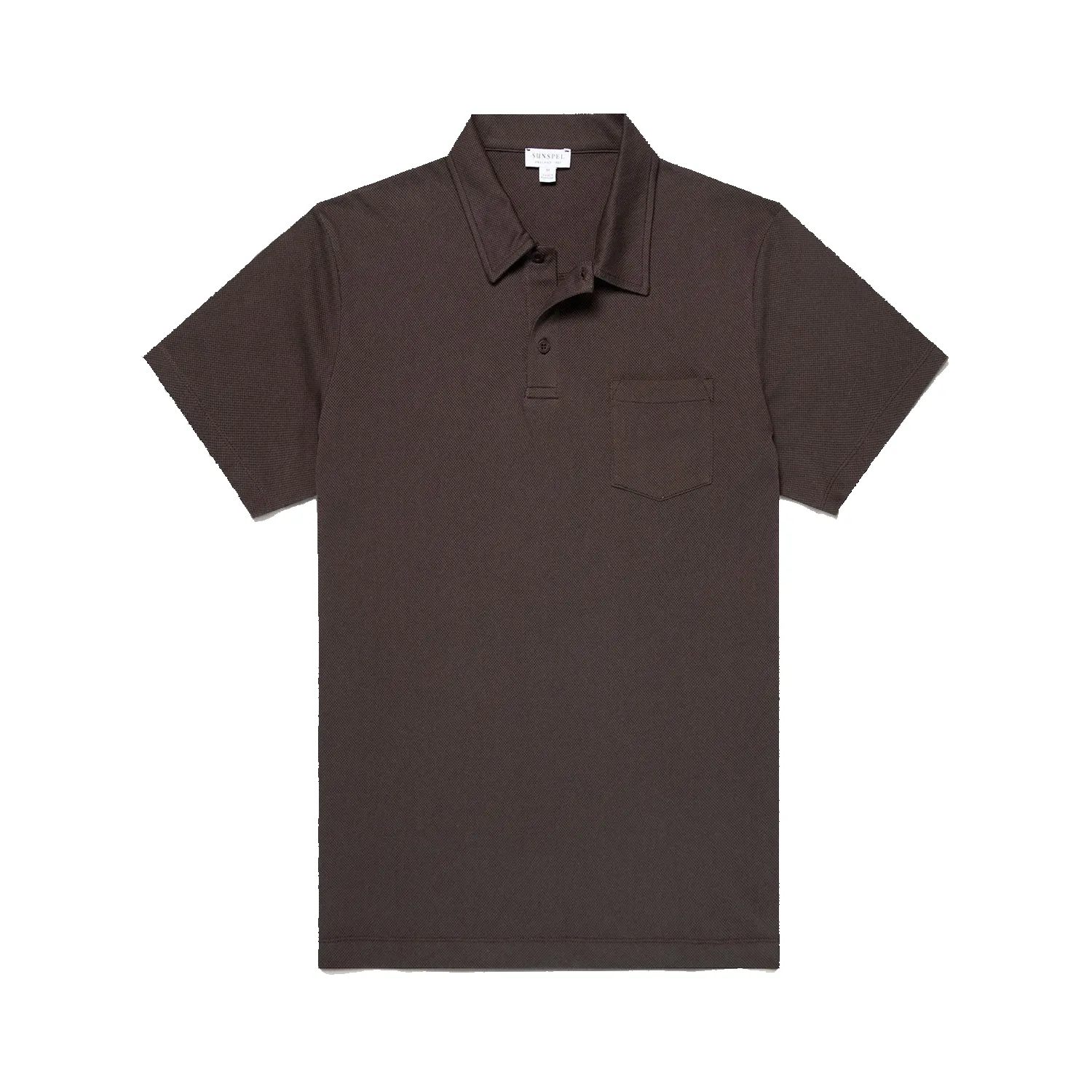 S/S Riviera Polo Shirt - Dark Chocolate sold by Stomping Ground