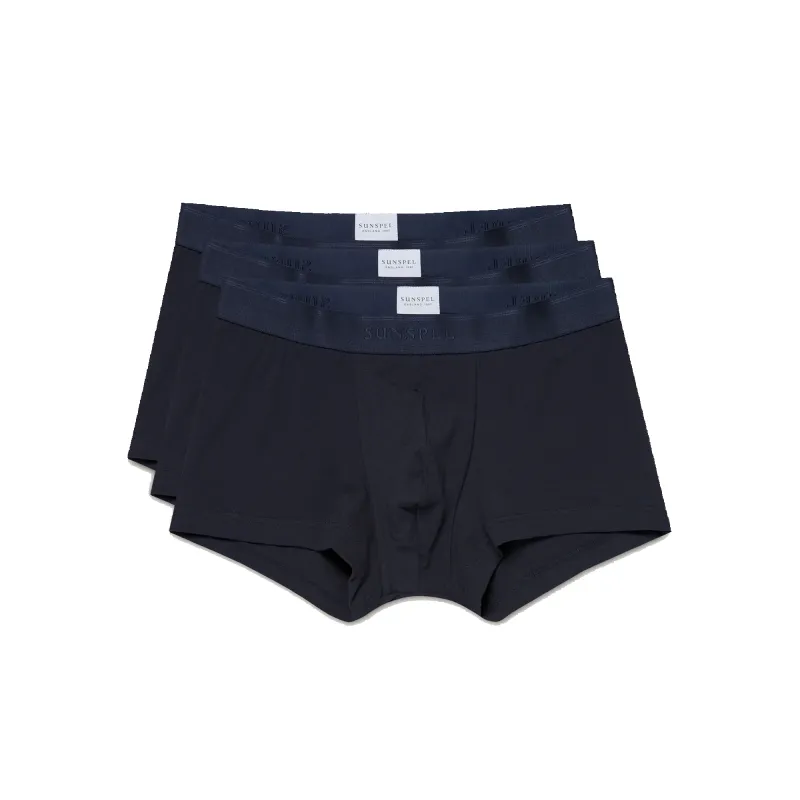 Soft Stretch Cotton Three Pack - Navy sold by Stomping Ground
