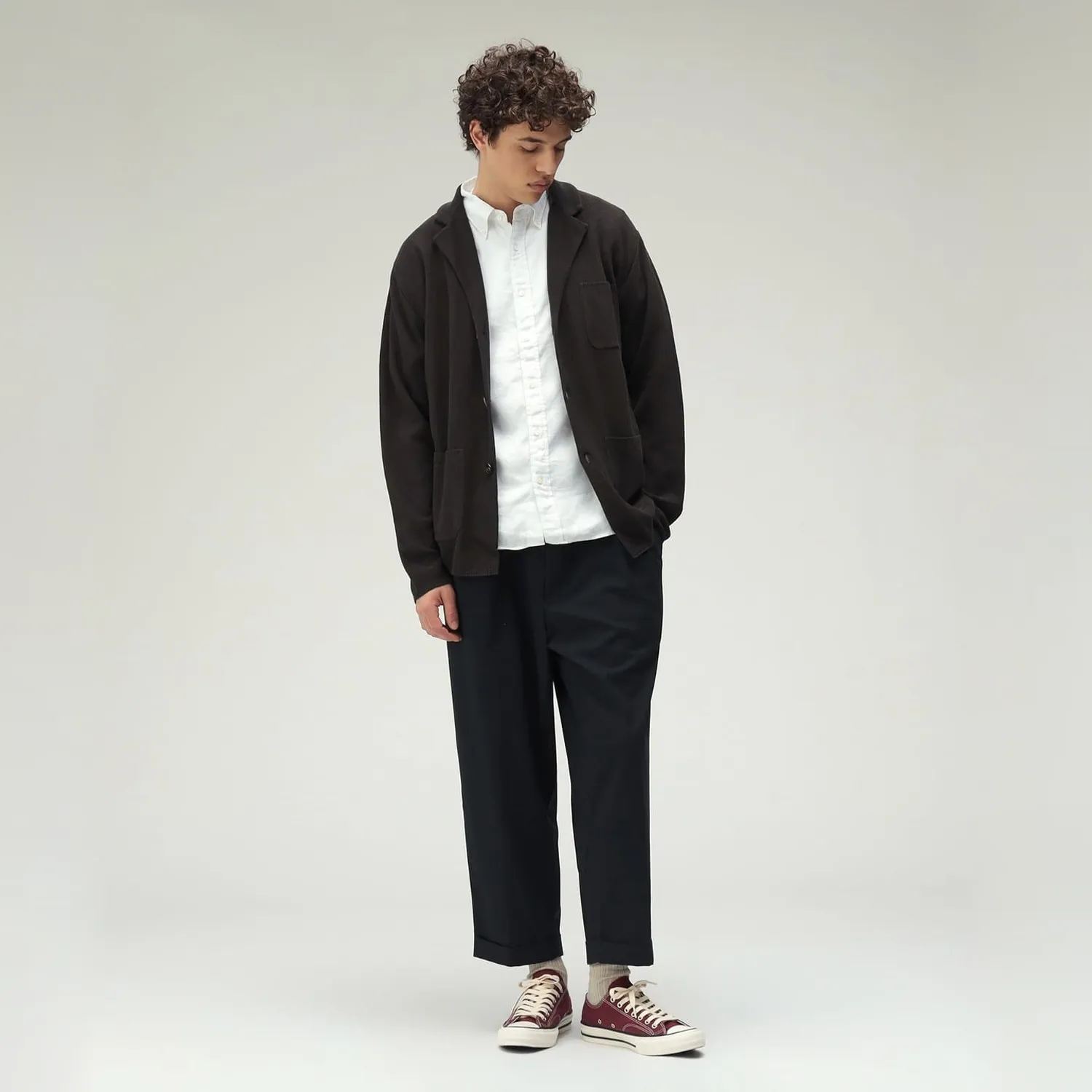 2 Pleats Tapered Wool Tropical - Dark Navy sold by Stomping Ground product image thumbnail 3