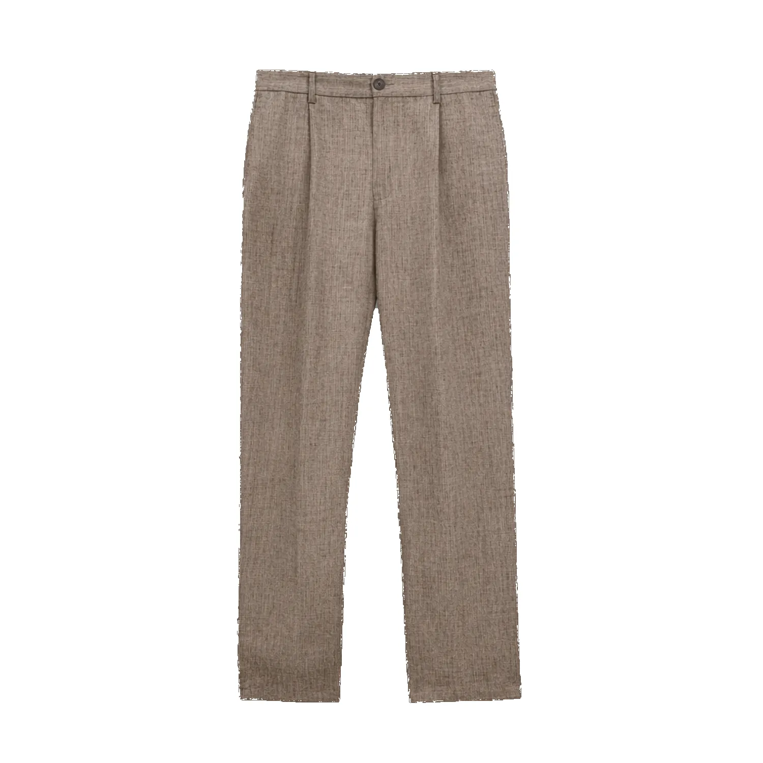 Malham Trouser Linen Stripe - Natural / Brown sold by Stomping Ground