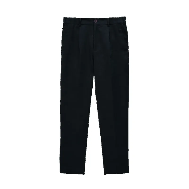 Aubyn Trouser Linen - Navy made by Wax London
