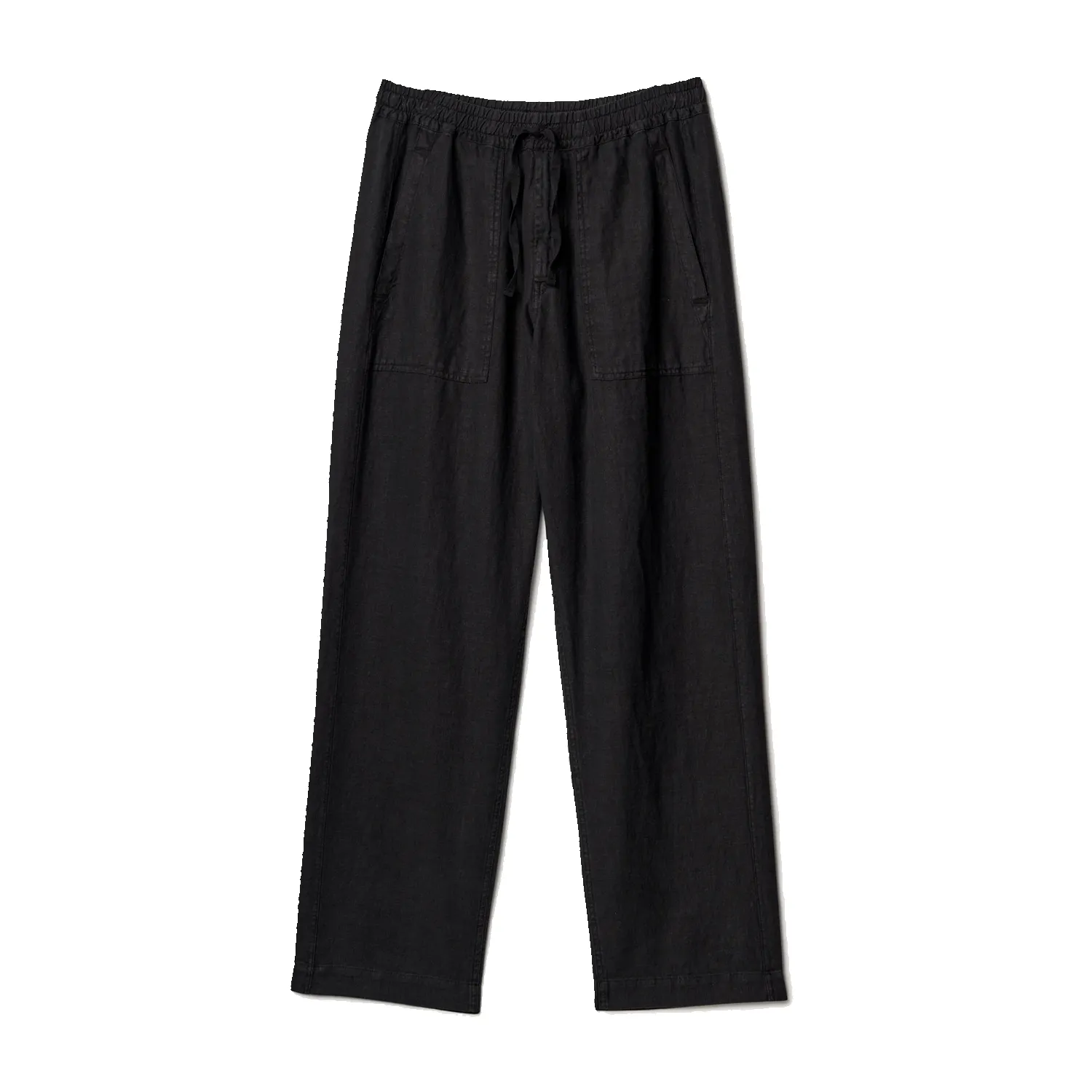 Worker's Linen Drawstring Pants - Deep Black sold by Stomping Ground