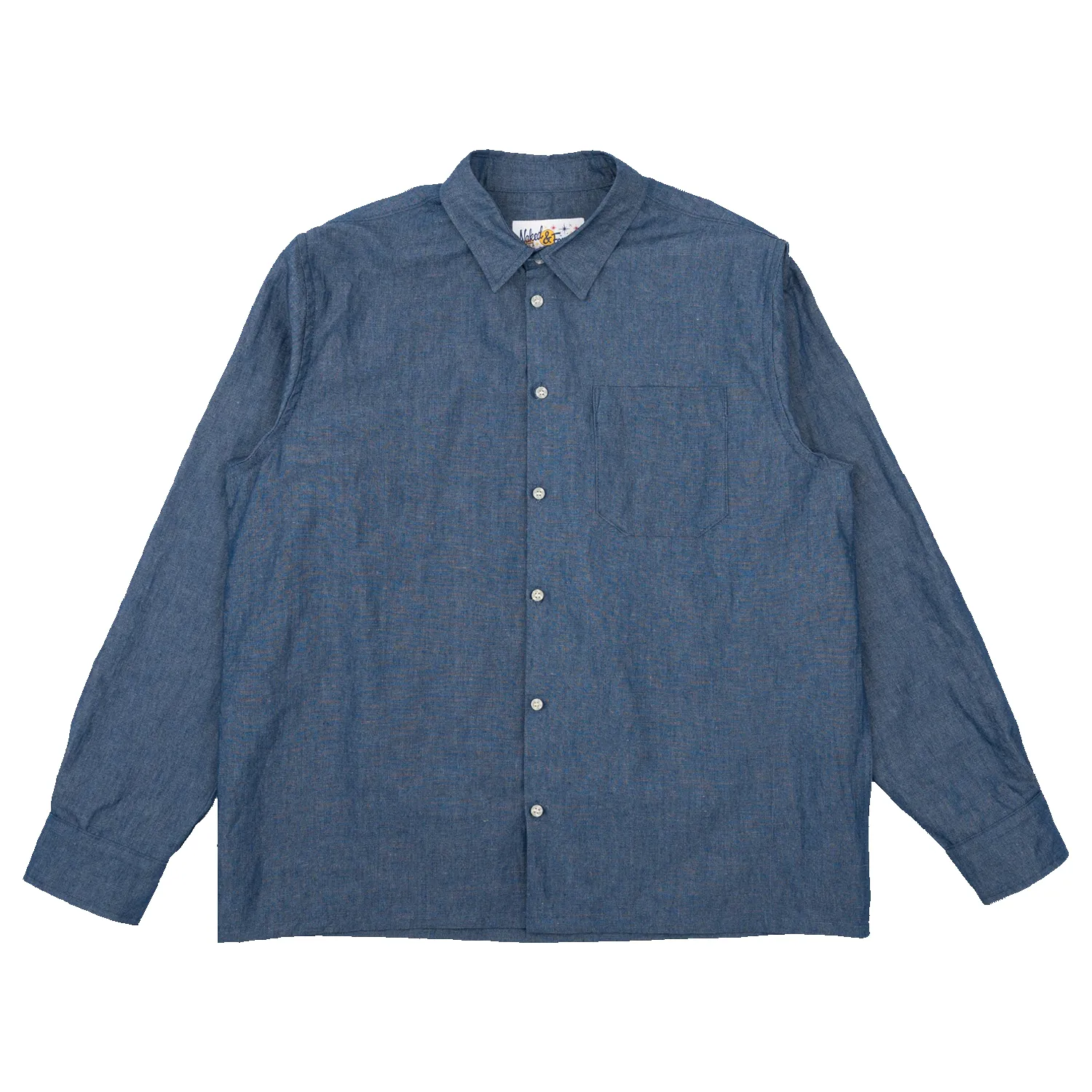 True Shirt - Linen Blend Denim Indigo sold by Stomping Ground