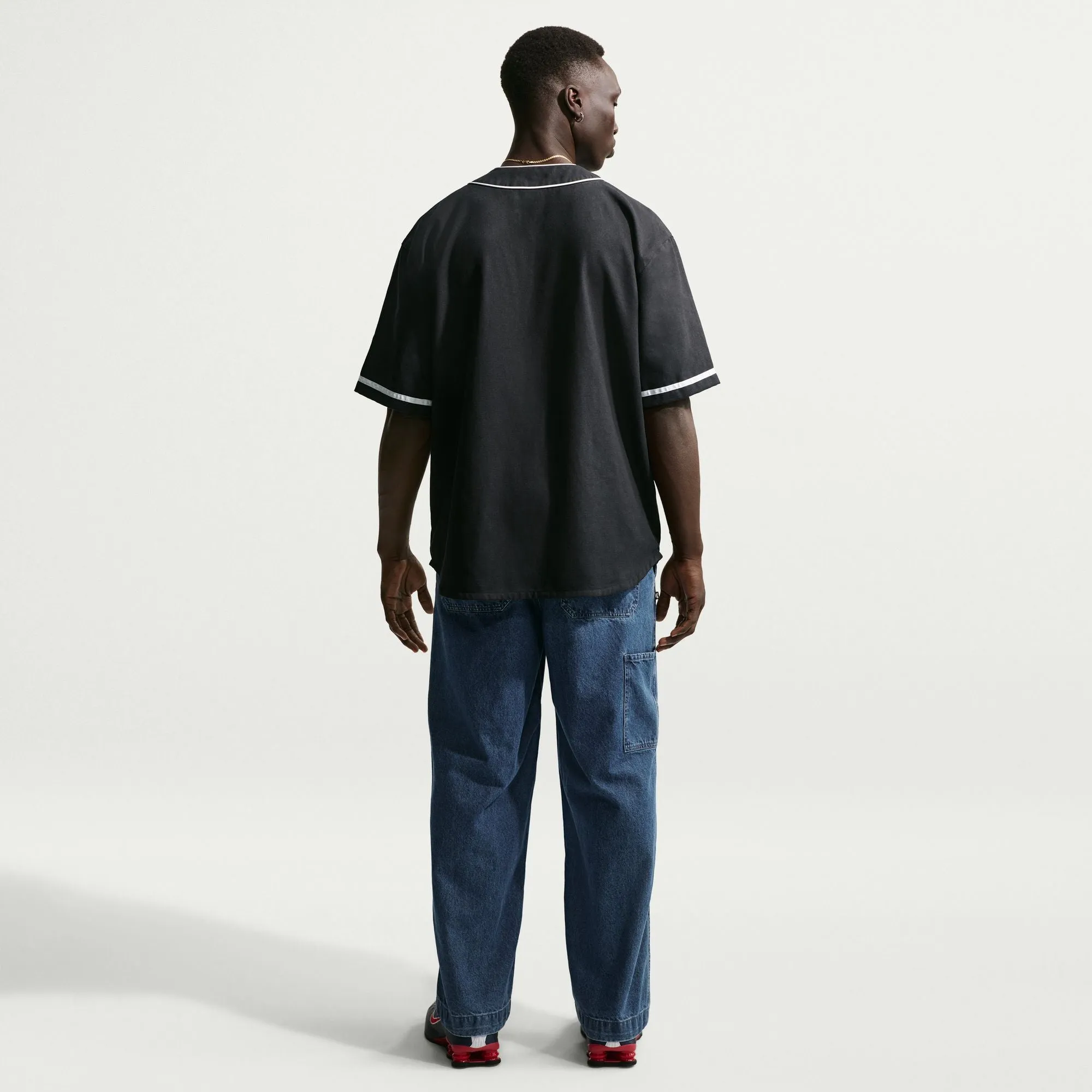 Nike Short-Sleeve Vintage Sport Top - Black / Black / White sold by Stomping Ground product image thumbnail 5