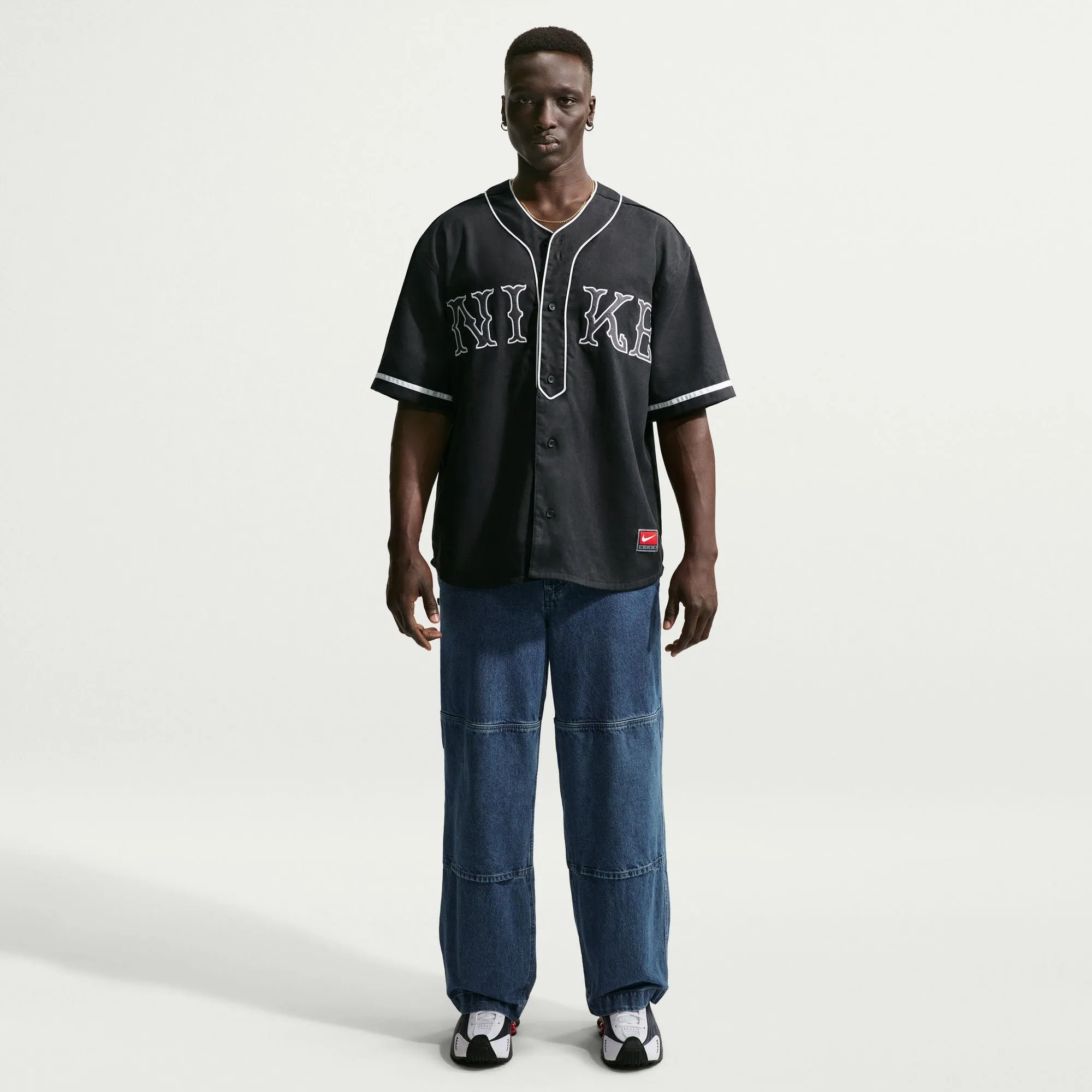 Nike Short-Sleeve Vintage Sport Top - Black / Black / White sold by Stomping Ground product image thumbnail 4