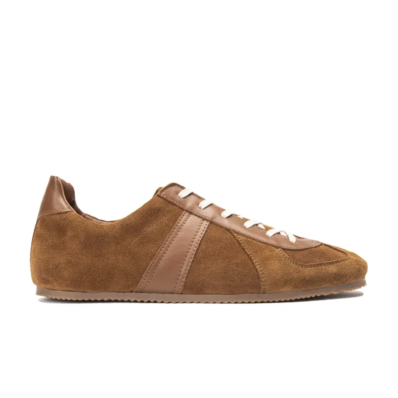 1714S - German Military Trainer - Cognac Suede made by Reproduction of Found