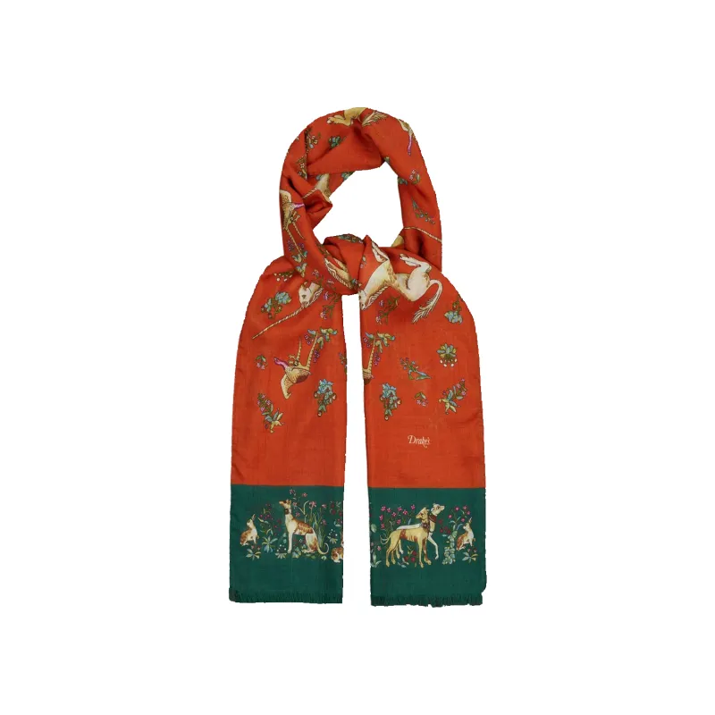 Unicorn Tubular Scarf - Orange made by Drakes
