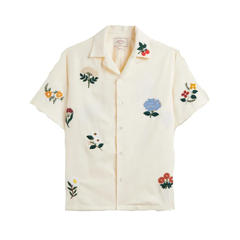 Embroidery Flowers - Ecru made by Portuguese Flannel