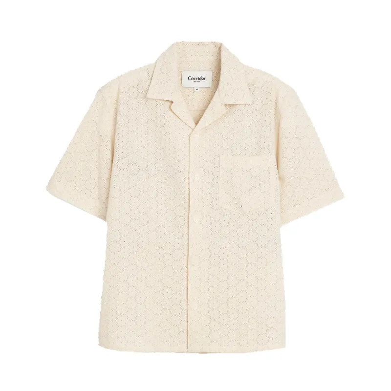 Floral Eyelet SS - Ecru made by Corridor