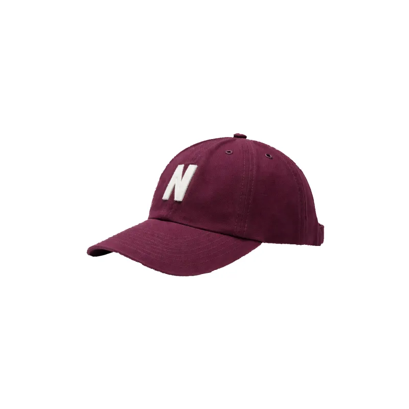 Light Canvas Felt N 8 Panel Cap - Mahogany made by Norse Projects