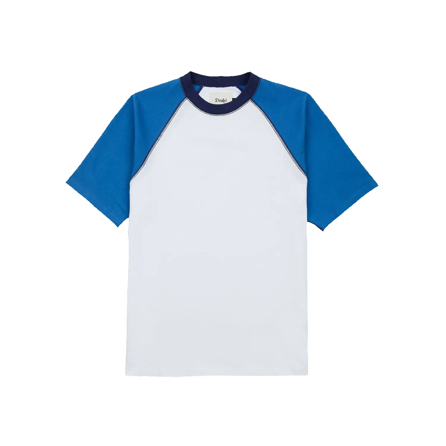 Two Tone Raglan Tee - White / Blue sold by Stomping Ground