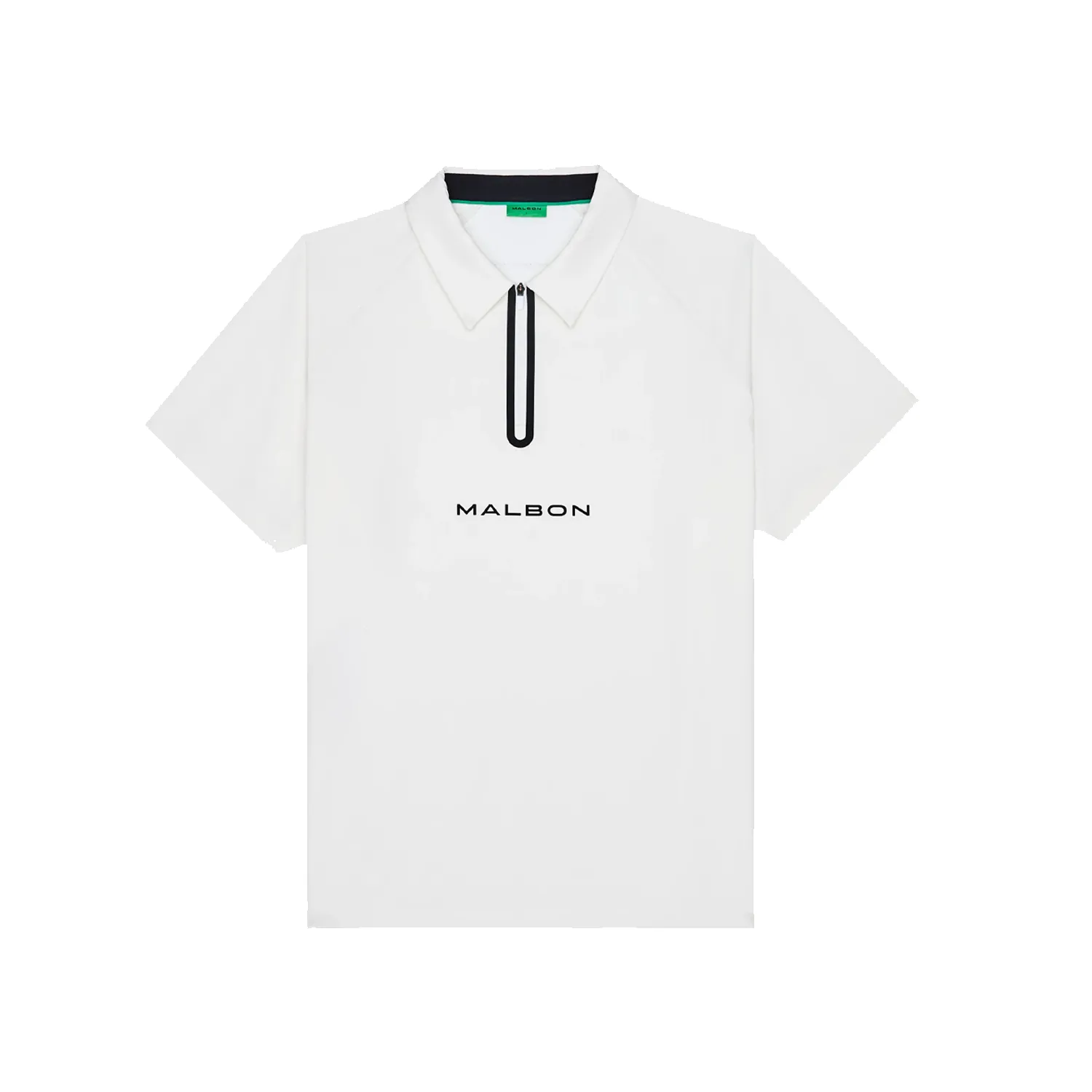 Performance Raglan Zip Polo - White sold by Stomping Ground