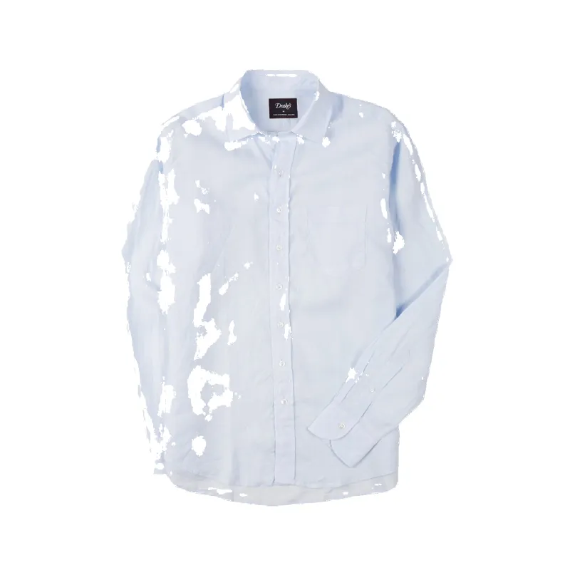 The Linen Summer Shirt - Sky Blue made by Drakes