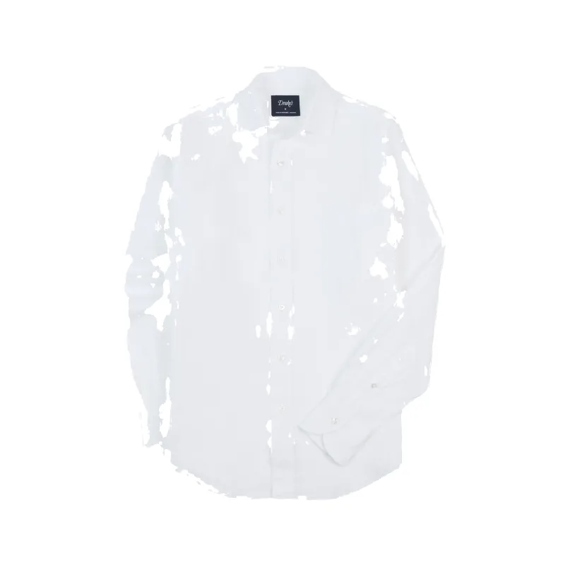 The Linen Summer Shirt - White made by Drakes