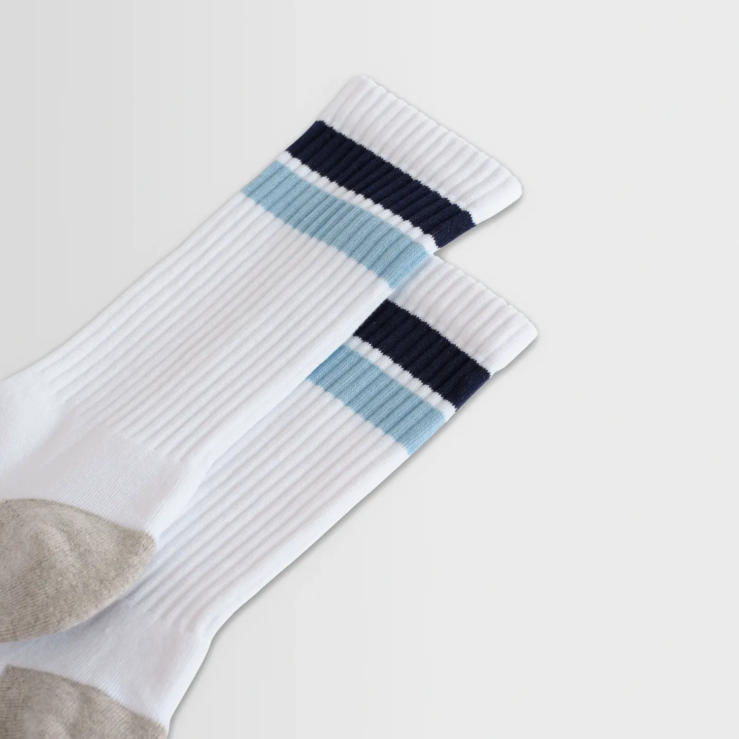 Thorpe Sports Sock - Block Stripe White / Navy sold by Stomping Ground product image thumbnail 2