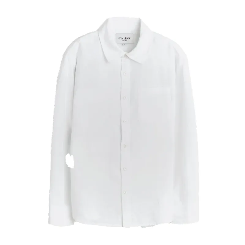 Linen Cotton LS - White made by Corridor