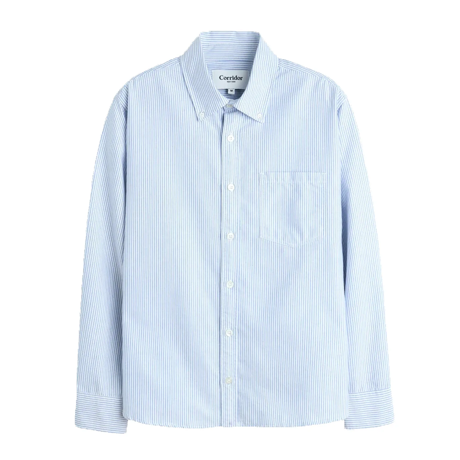 Stripe Oxford L/S Shirt - Blue sold by Stomping Ground