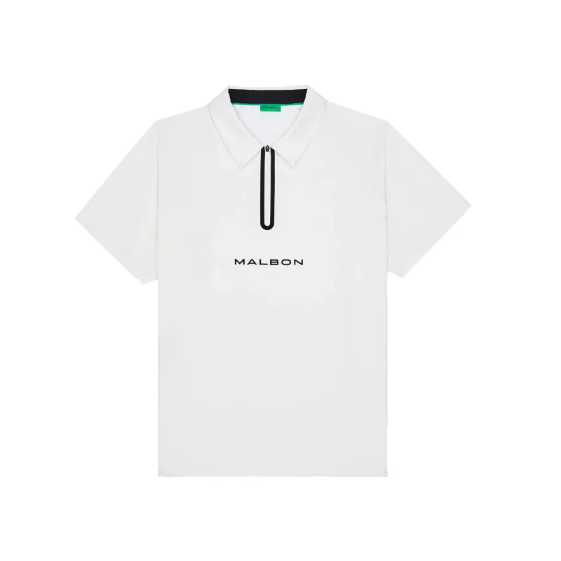 Performance Raglan Zip Polo - White made by Malbon