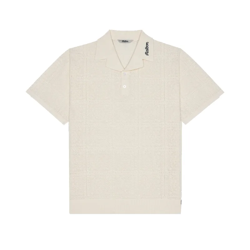Resort Crochet Polo - Ivory made by Malbon