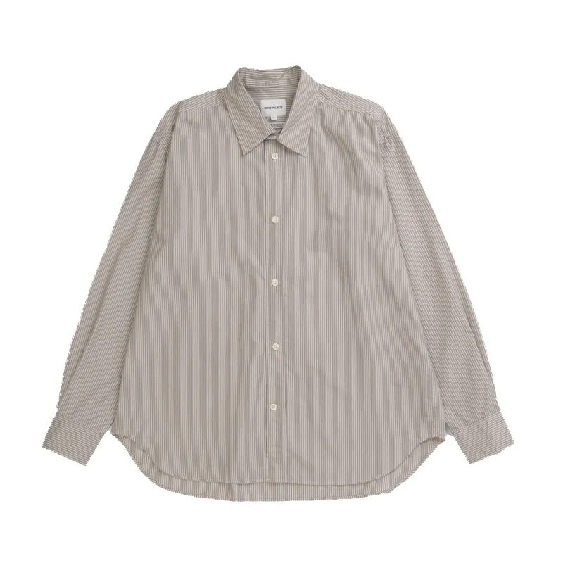 Espevik Fine Oversize Shirt - Walnut made by Norse Projects