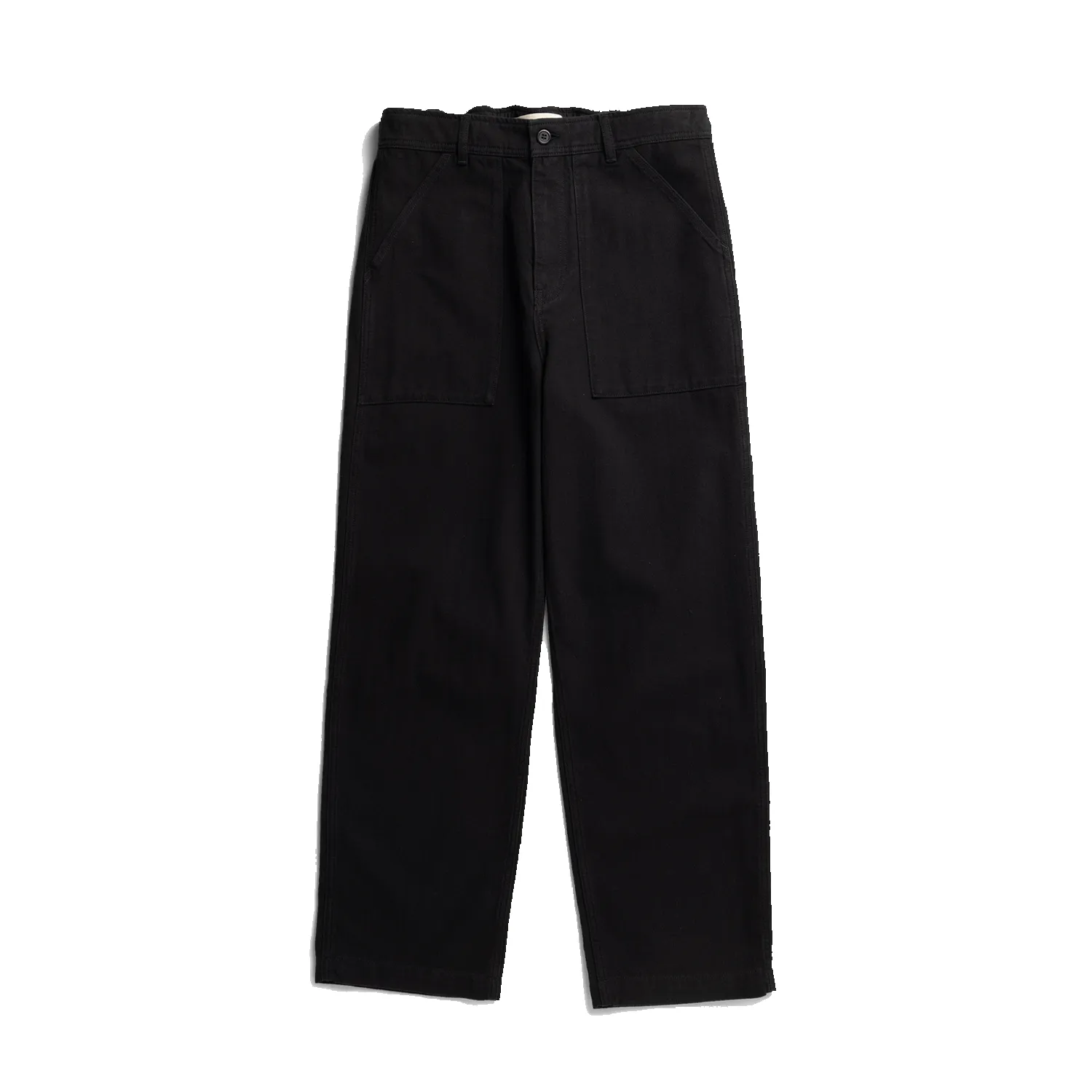 Kvitfjell Relaxed Cotton Wool Herringbone Pant - Black sold by Stomping Ground