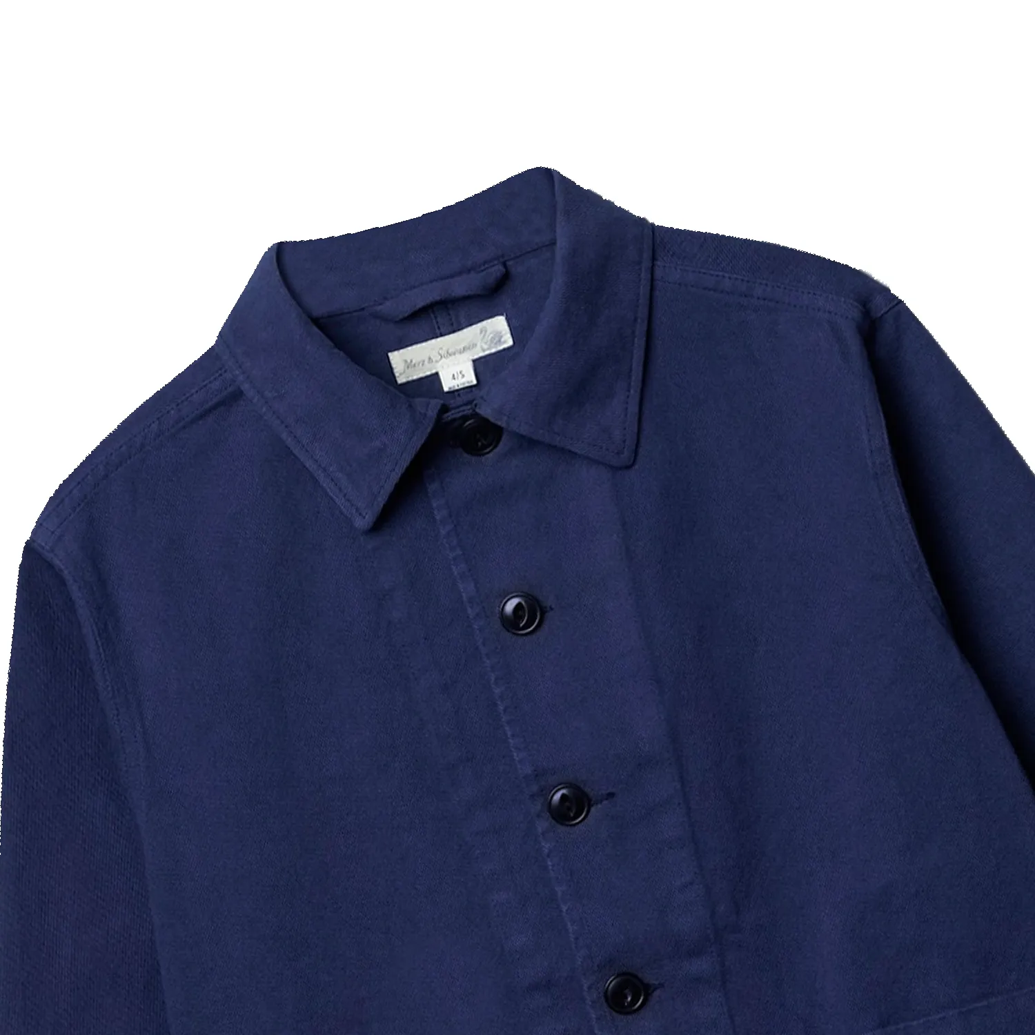 Cropped Worker Twill Jacket - Blue sold by Stomping Ground product image thumbnail 2