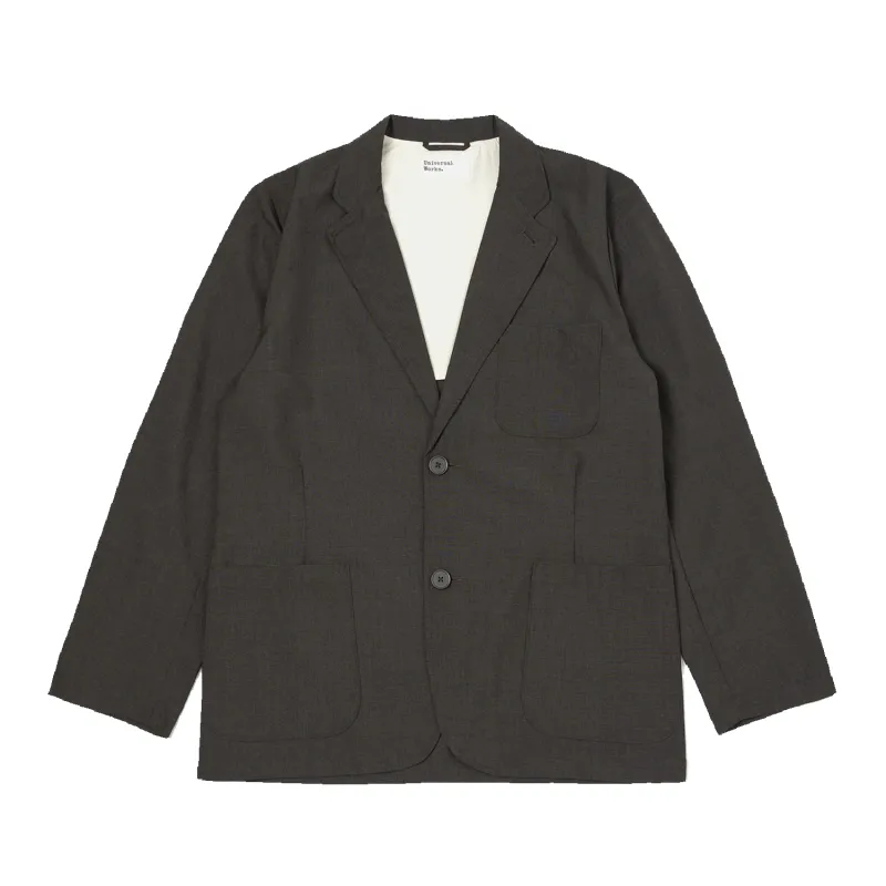 Two Button Jacket - Tropical Suiting - Brown made by Universal Works
