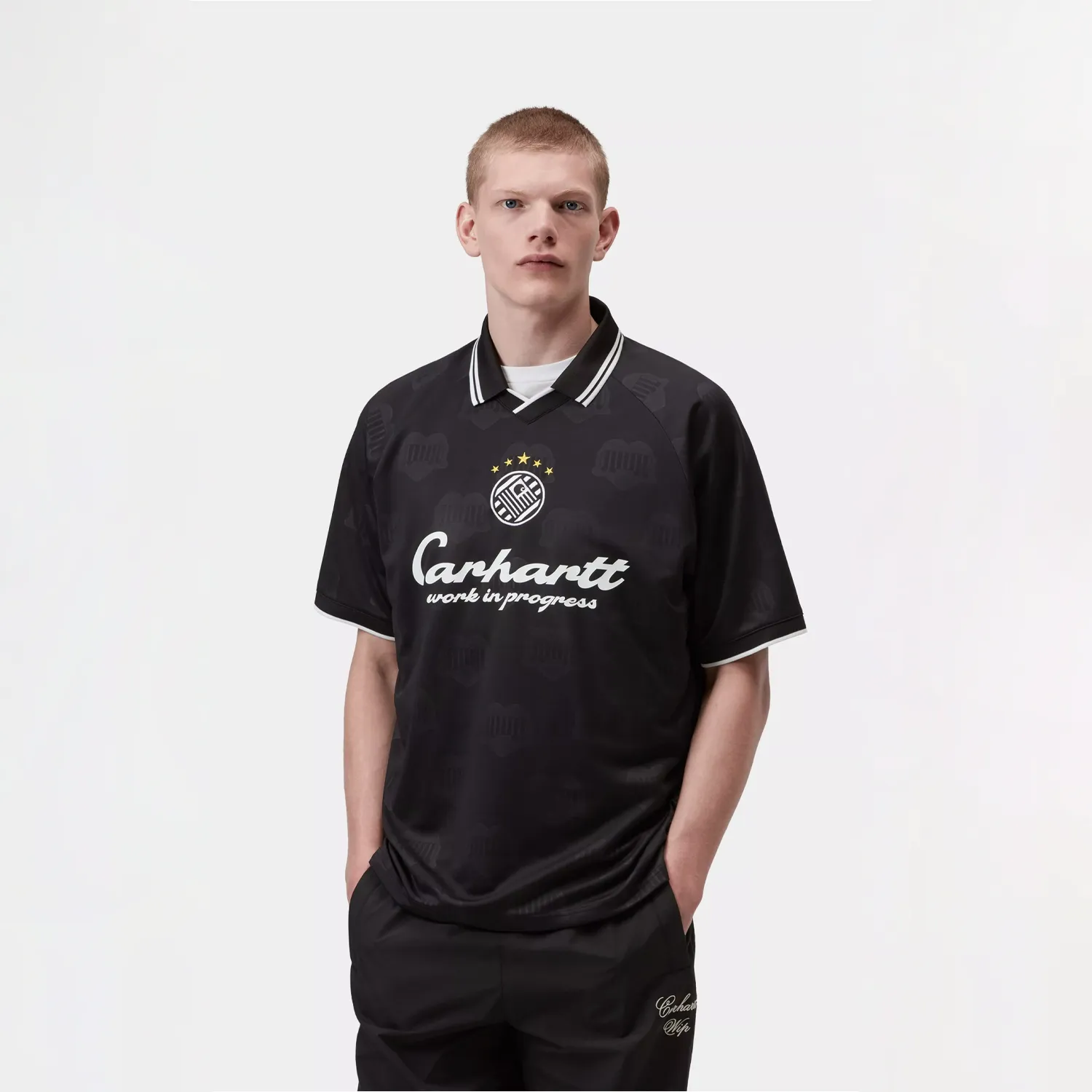 S/S Terrace Football T-Shirt - Heart Train Jacquard - Black sold by Stomping Ground product image thumbnail 3