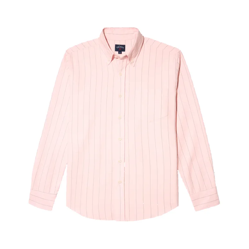 Lightweight Oxford Shirt - Pink Multi made by Noah NYC